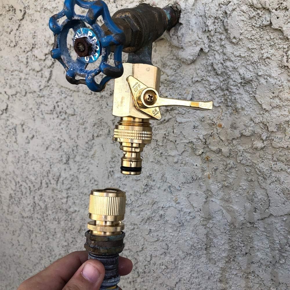 Solid Brass Garden Hose Quick Connect Set