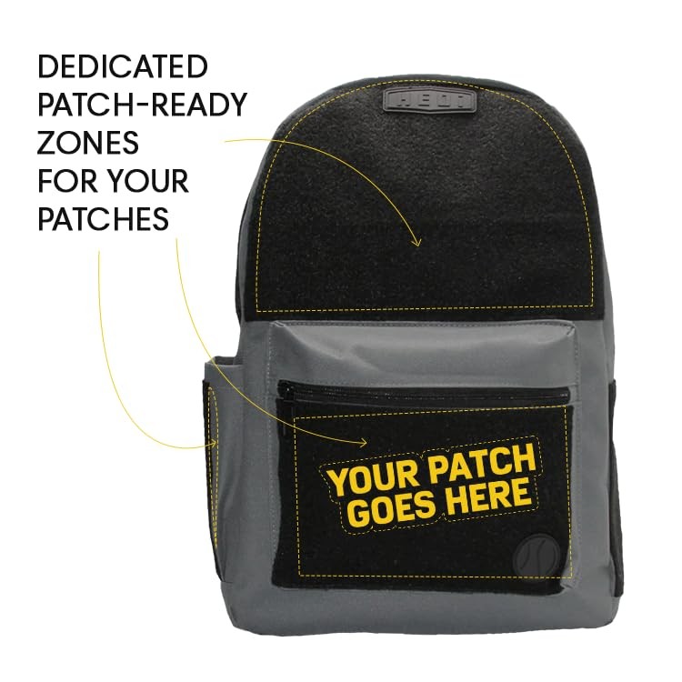 HEDiGEAR Base Backpack (Gray) – Medium 17L Backpack with Hook & Loop Panels f...