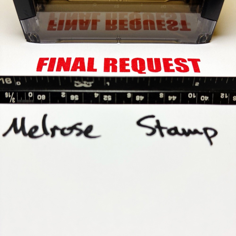 Final Request Rubber Stamp Self Inking Red Ink Ideal 4913