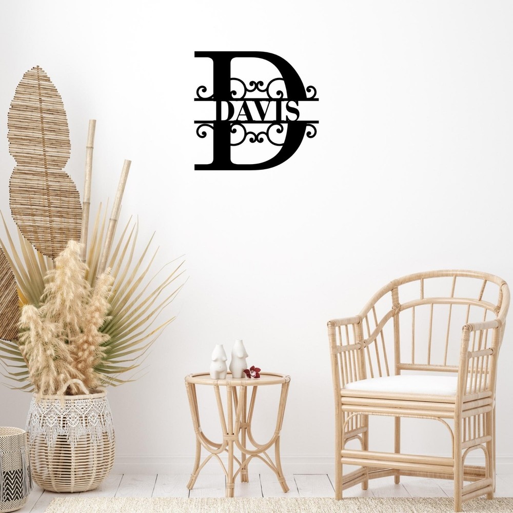 Personalized Metal Monogram Sign, Last Name, Housewarming Gift