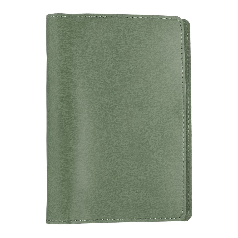 A6 PU Leather Binder Protector, 6 Ring Loose Leaf Notebook Protector, Green