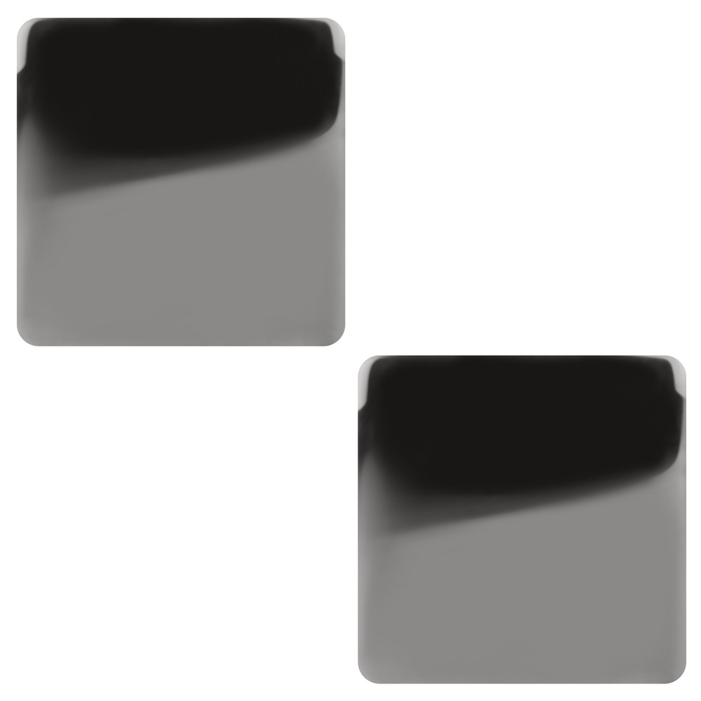 CRL SDK160CH Polished Chrome Square Back-to-Back Style Knobs