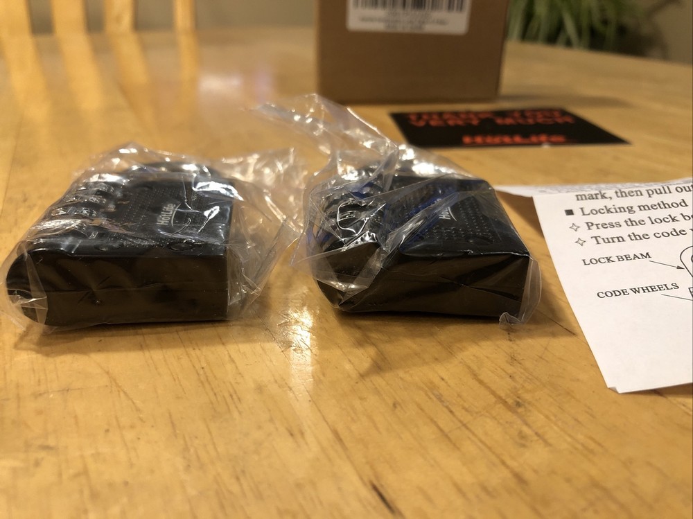 2 Pack - Padlock Heavy Duty 4-Digit Re-settable Combination Lock For Multi- Use