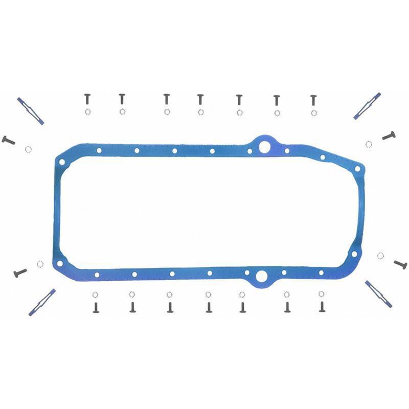Fel-Pro SBC Chevy 350 Thick Front Rubber/Steel 1-Piece Design Oil Pan Gasket EA