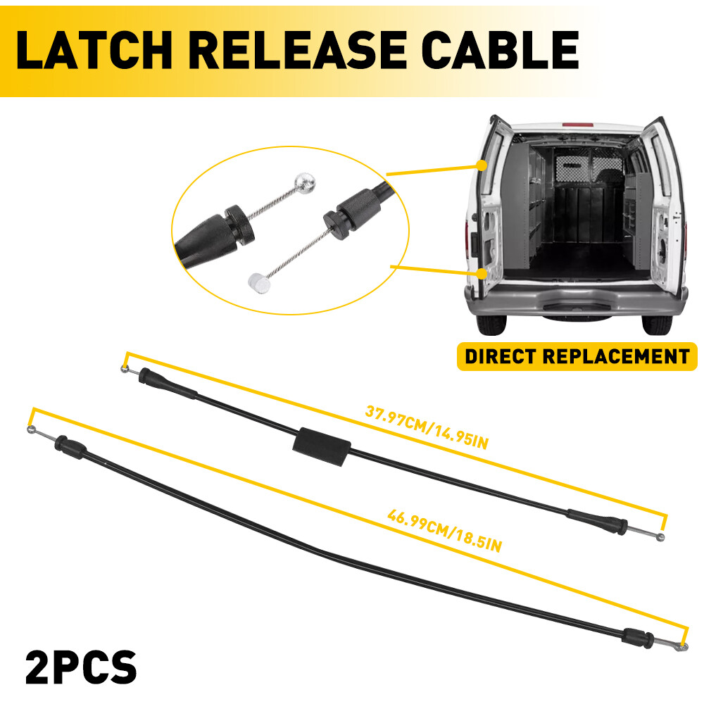 Left Side Hinged Door Latch Release Cable For 1992-2014 Ford E150 E250 E350 Van
