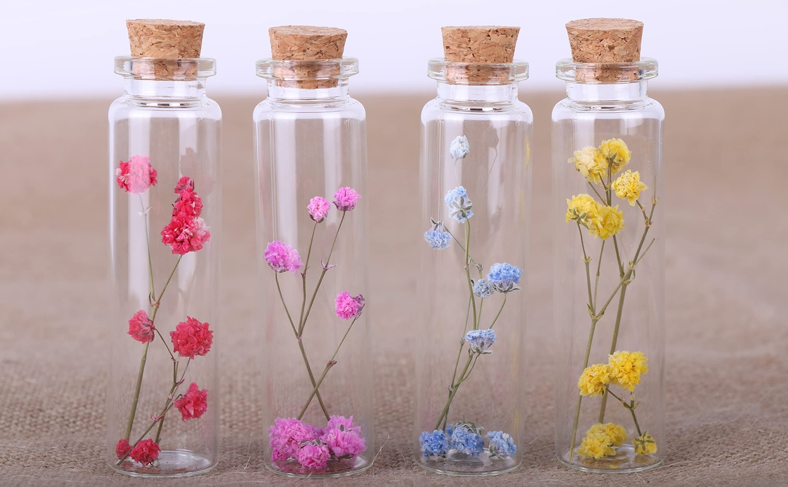 20ml Small Glass BottlesTiny Glass Vials,Jars with Cork Stoppers,Message Bottles