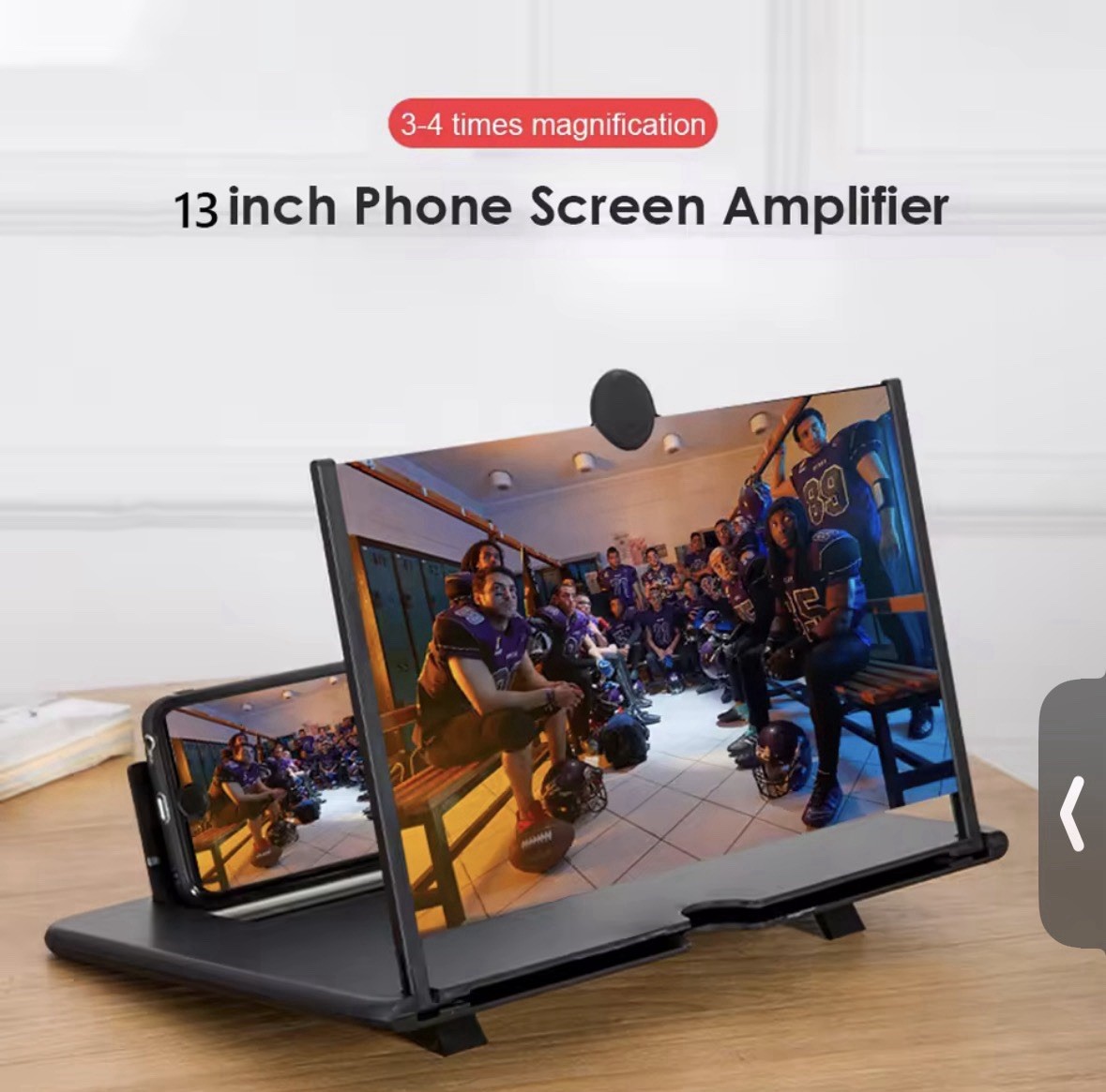 14" HD Phone Screen Magnifier, 3D Mobile Projector, Foldable Stand for All Phone