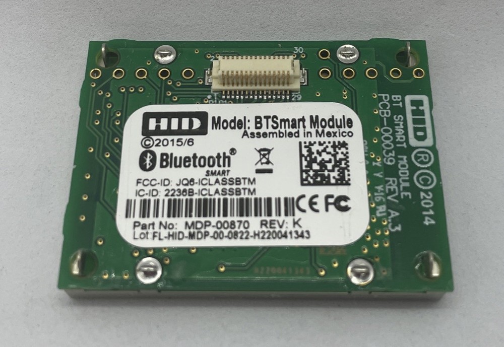 HID Proximity Reader BTSmart Bluetooth Module MDP-00870. Module Only. L26