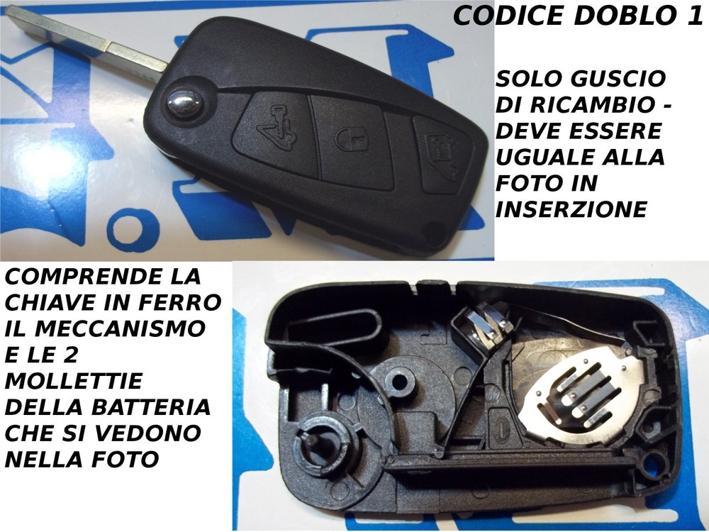 COMPLETE SHELL COVER FOR REMOTE CONTROL 3 BUTTONS BIPPER PARTNER - READ WELL