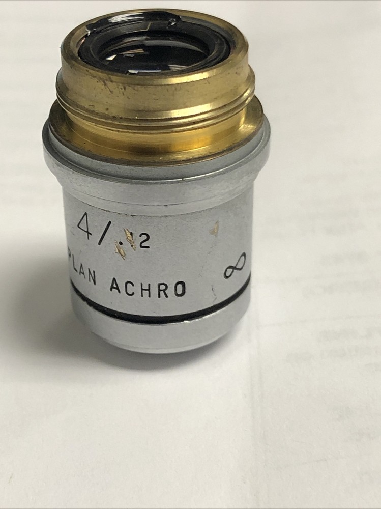 American Optical AO Plan Achro 4x/.12 Infinity Microscope Objective Lens