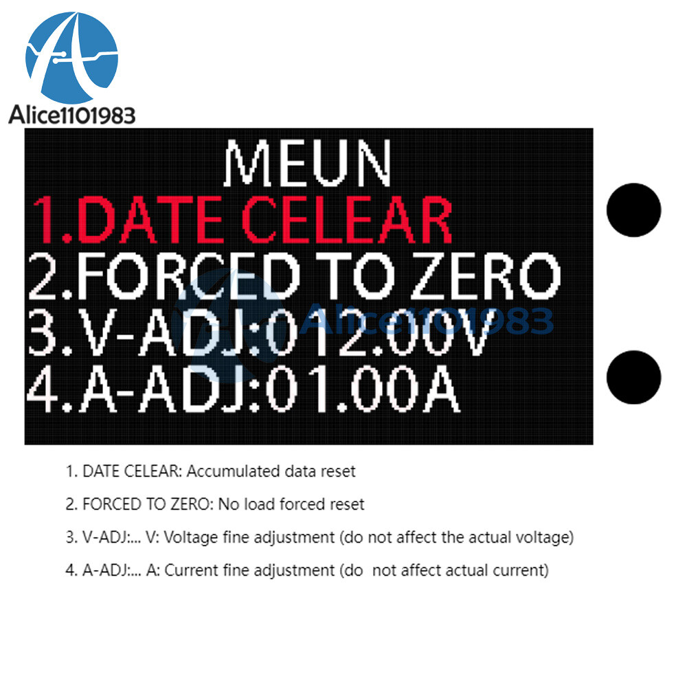 DC 7-200V 20A 1.14" HD IPS LCD Screen 8-in-1 Multi-function Power Voltage Meter