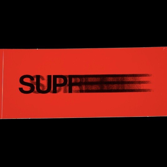 SS16 Supreme Motion Logo Sticker Red