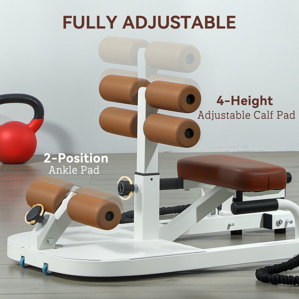 Soozier Sissy Squat Hip Thrust Machine with Push Up Stand Foldable Adjustable