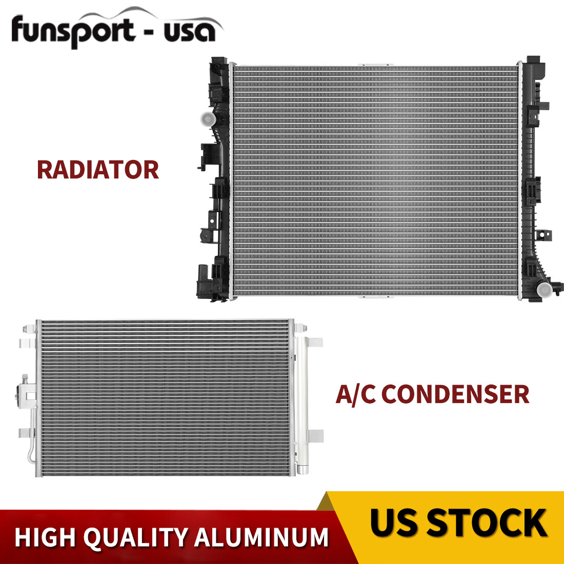 Radiator + AC Condenser for 2018-2022 Chevy Equinox GMC Terrain 1.5L 2.0L