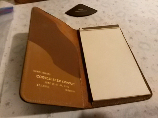 Ration book Winfall IN Elevators Mills Corneli Seed St Louis bookmark leather 3