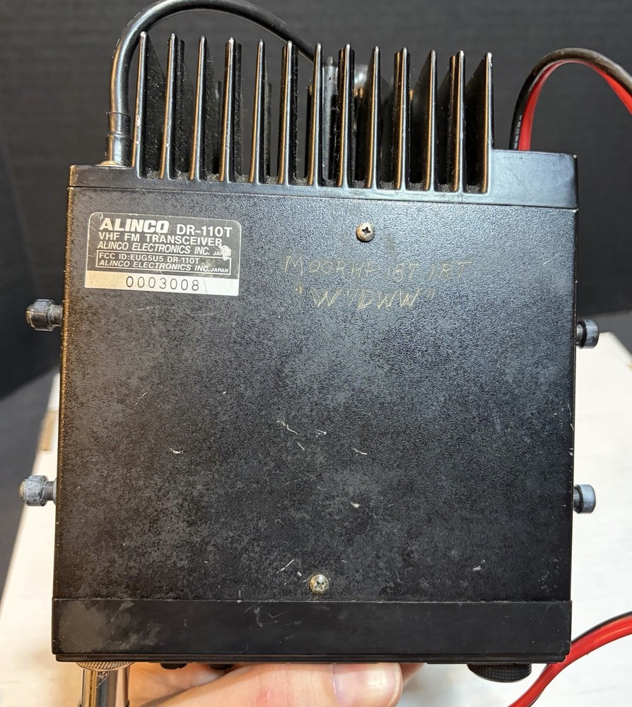 Vintage Alinco DR-110 VHF FM Transceiver & Microphone UNTESTED