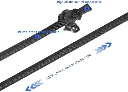 10 Pack Mini 2 Inch Bungee Cords with Hooks