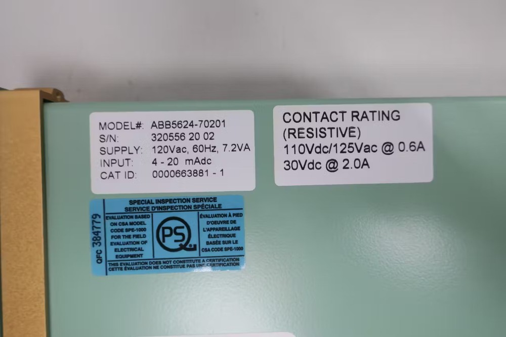 Abb ABB5624-70201 Vertical Panel Meter 120v-ac 0-2.75m
