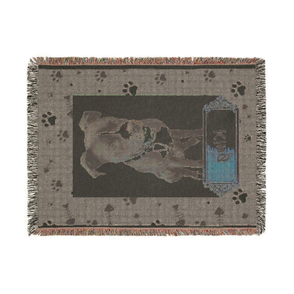Pet Photo Personalized Woven Blanket