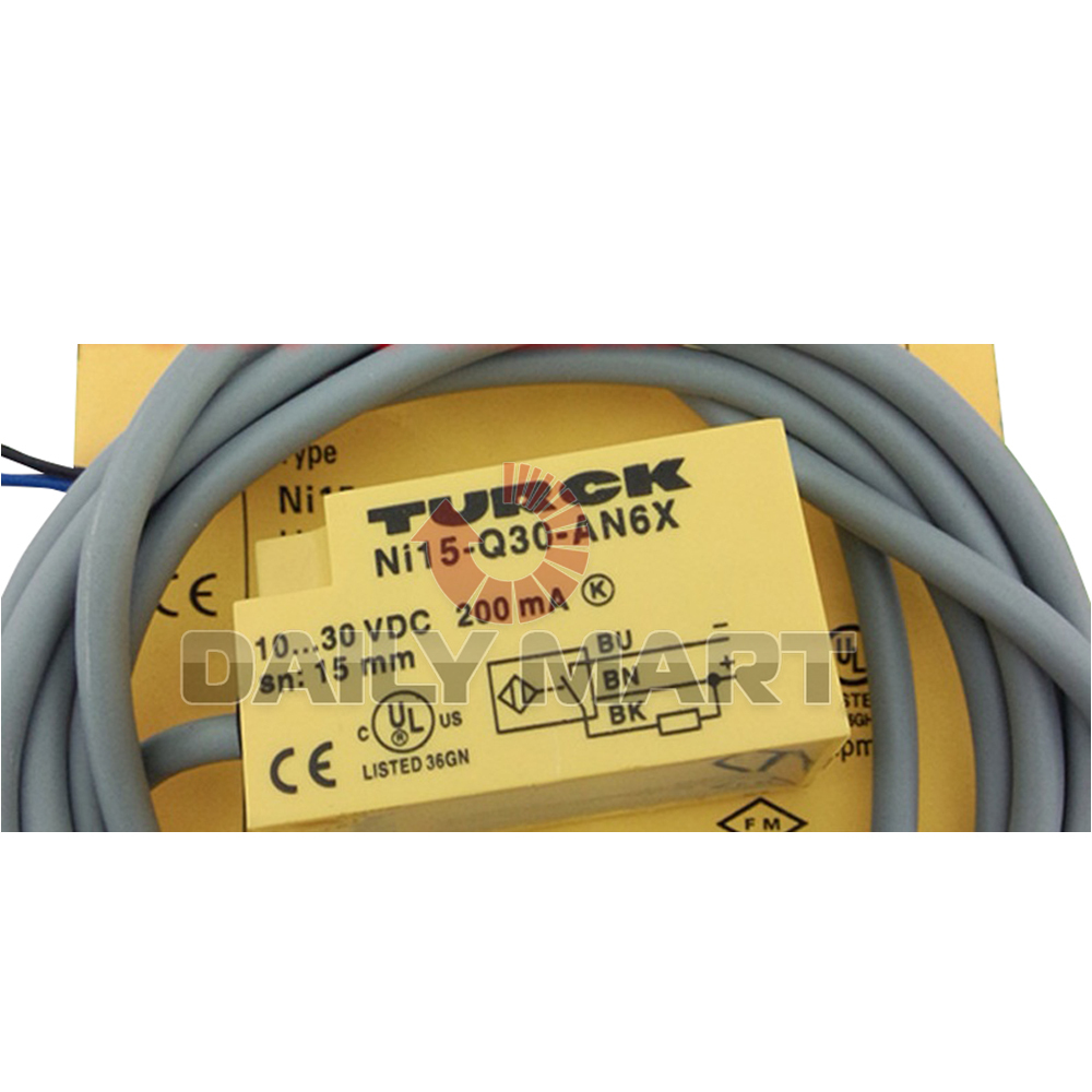 New Turck Ni15-Q30-AN6X Rectangular Sensor NonEmbeddable Potted-In 3-Wire DC NPN
