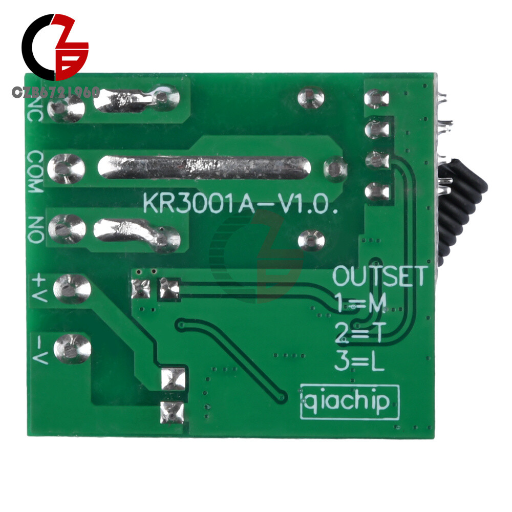 433Mhz 5-60V 1CH Wireless Remote Control Switch Relay Receiver Module with Case