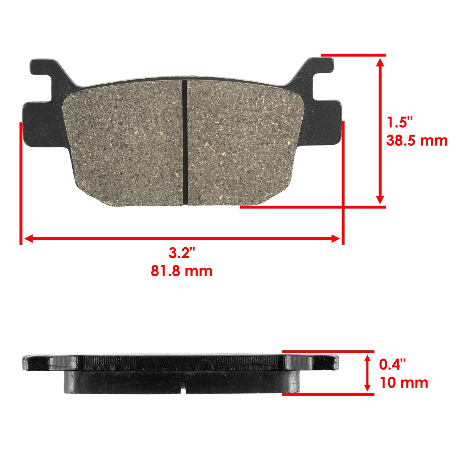 Caltric Rear & Front Left Right Brake Pads for Honda Rincon 680 TRX680 2006-2023