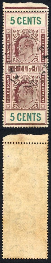 Ceylon SGT165 KEVII 5c Complete