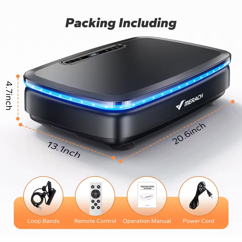Vibration Plate Exercise Machine Whole Body Workout Platform Lymphatic Drainage
