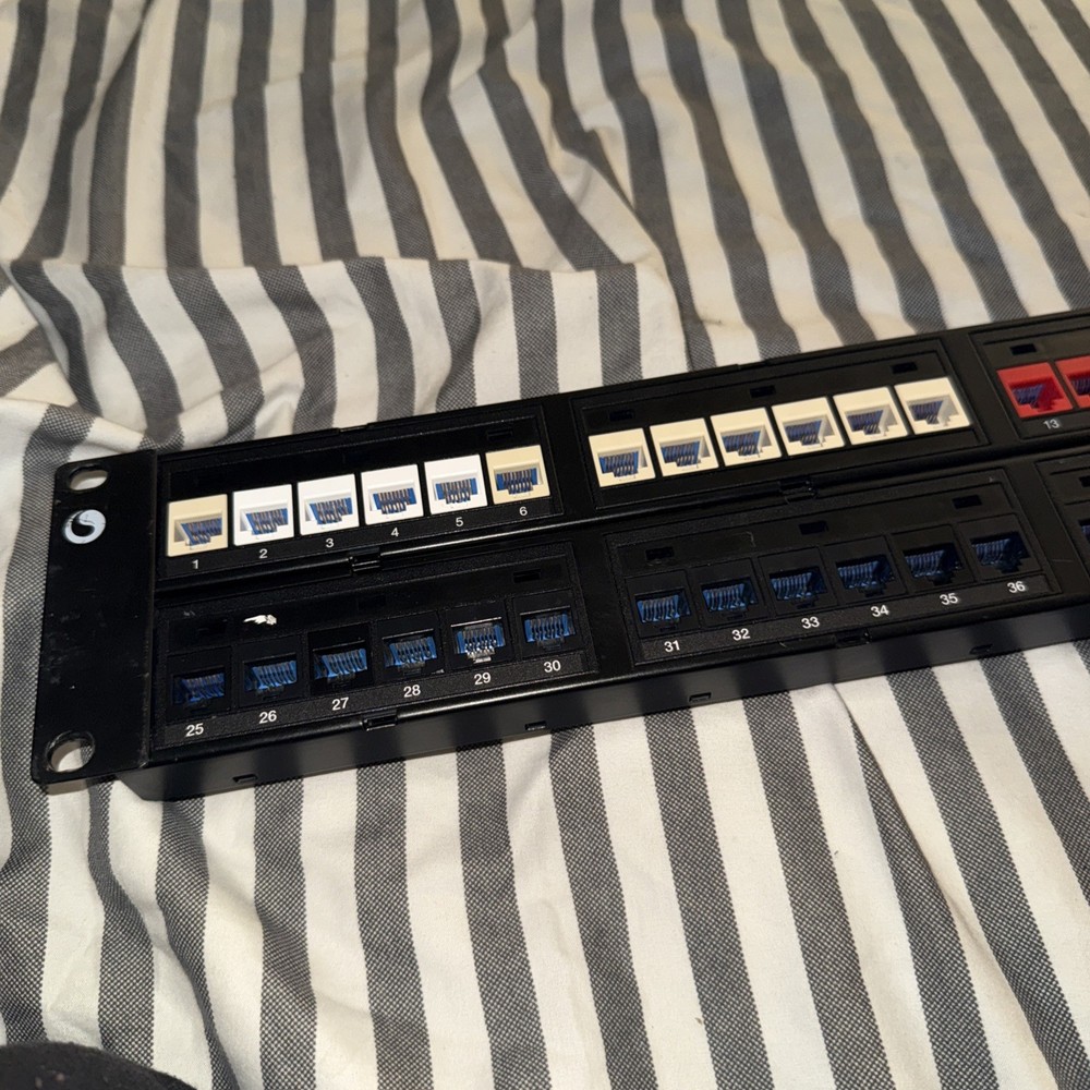 Commscope 48 Port Patch Panel Snap in keystones 2ru