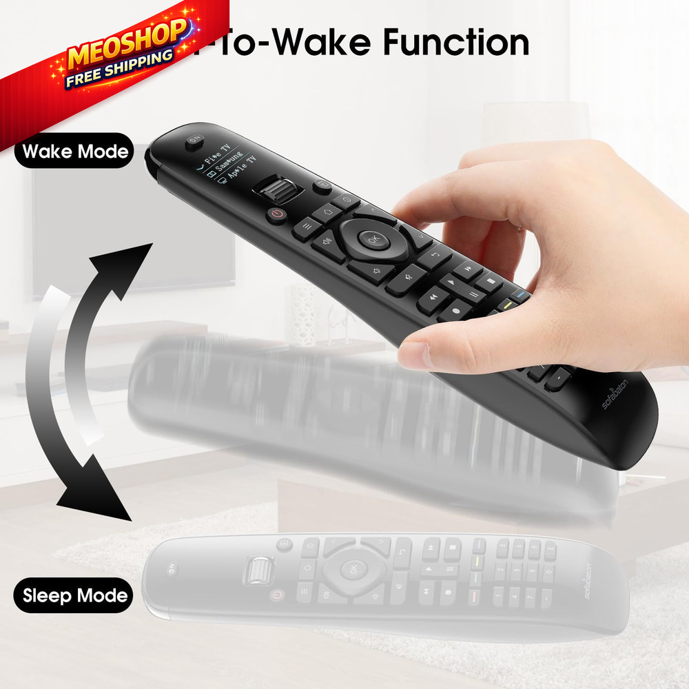 SofaBaton U2 Universal Remote with Backlit Button and Upgraded Scroll Black