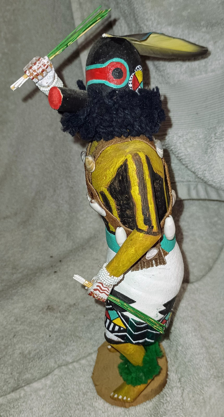 Vintage Well Done Hopi Carved Zuni Warrior Kachina Signed Les Honie