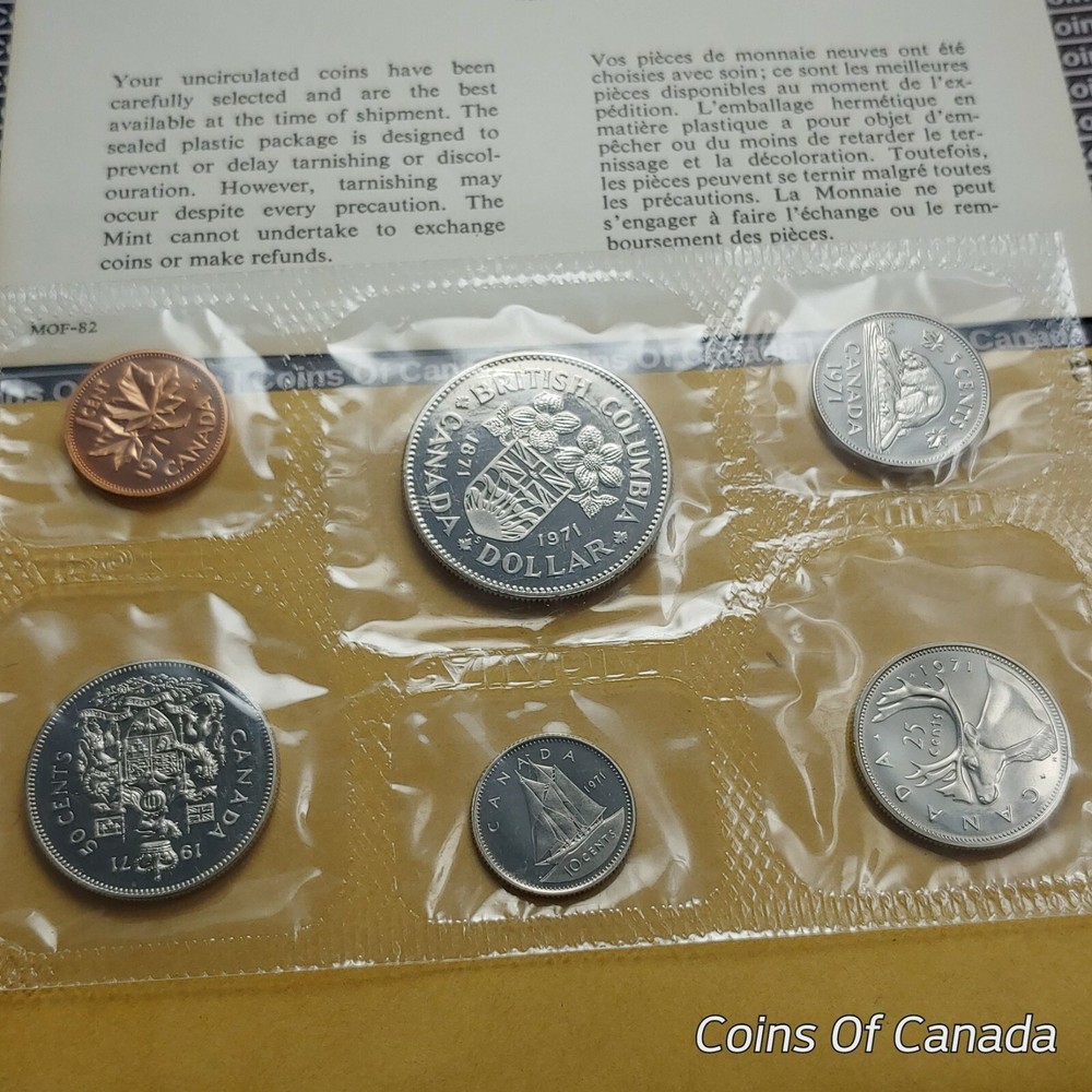 1971 Canada Prooflike 6 Coin Original Set Multiple Sets Available #coinsofcanada