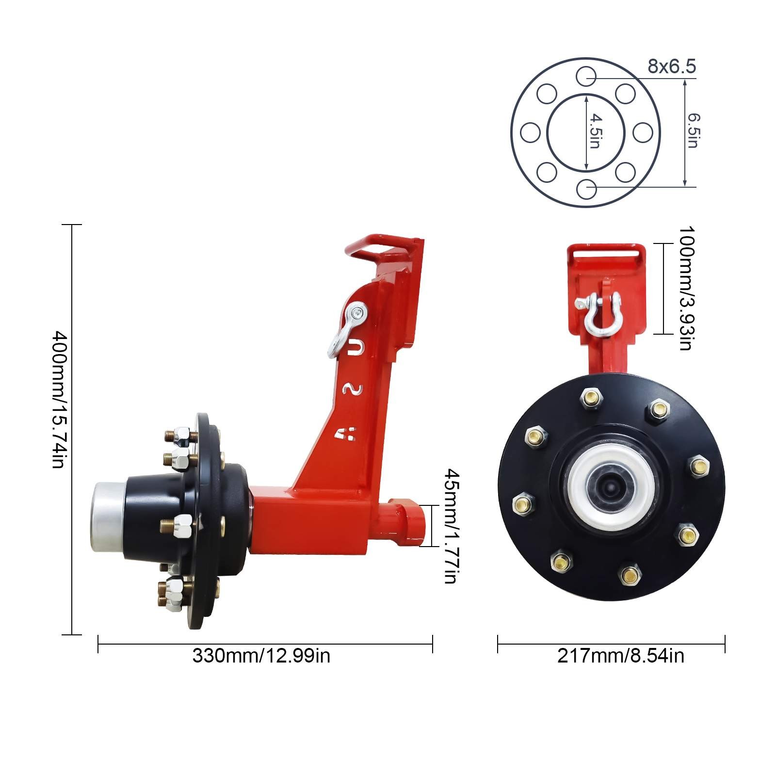 New upgrade superior Shipping Container Wheels/8x6.5 Lug/Container mobile Kits