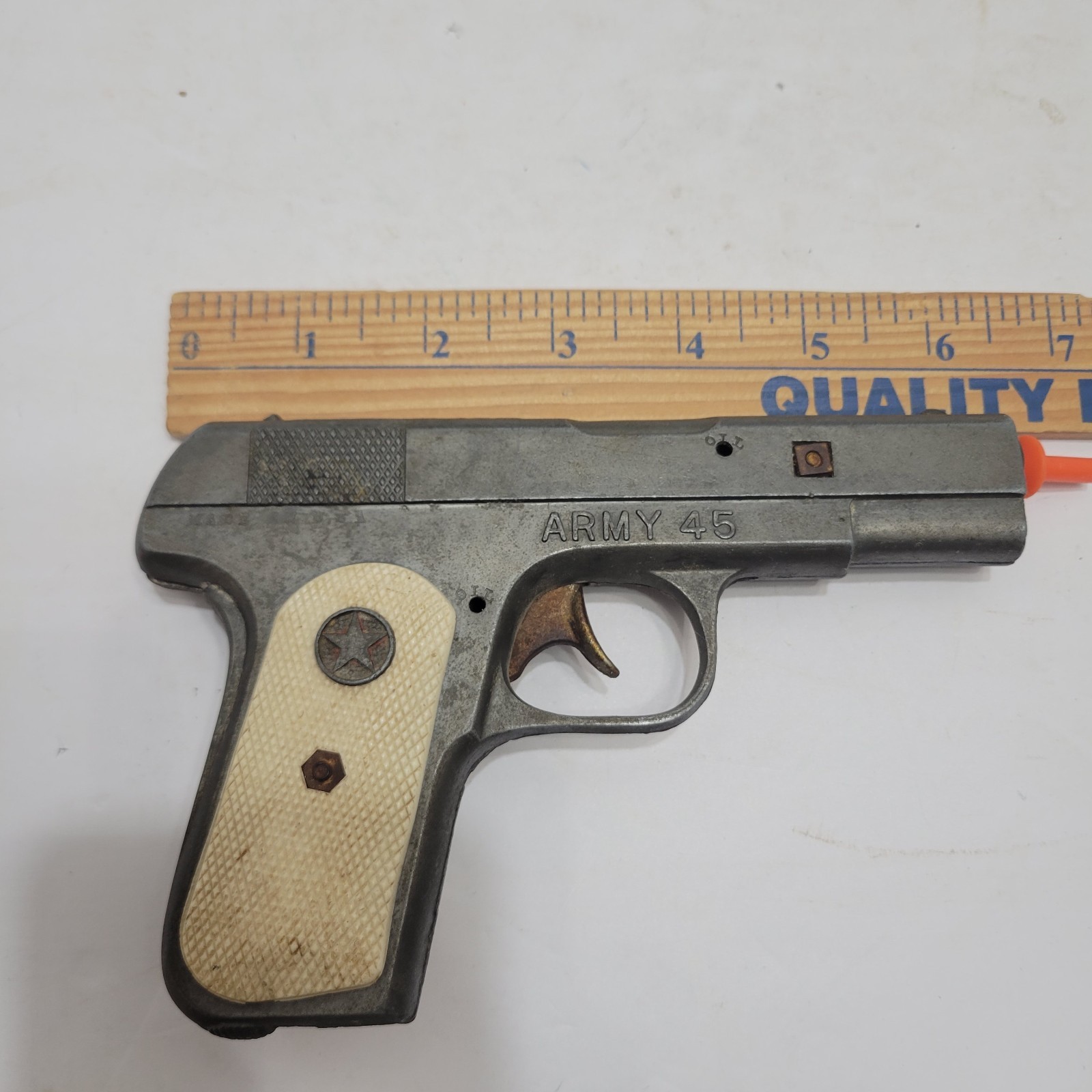 VINTAGE HUBLEY ARMY 45 CAP GUN - COLT 1911