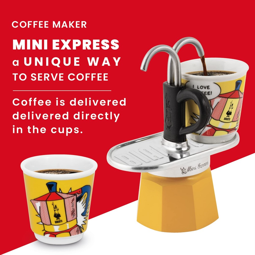 Bialetti - Mini Express Lichtenstein: Moka Set includes Coffee Kitchen