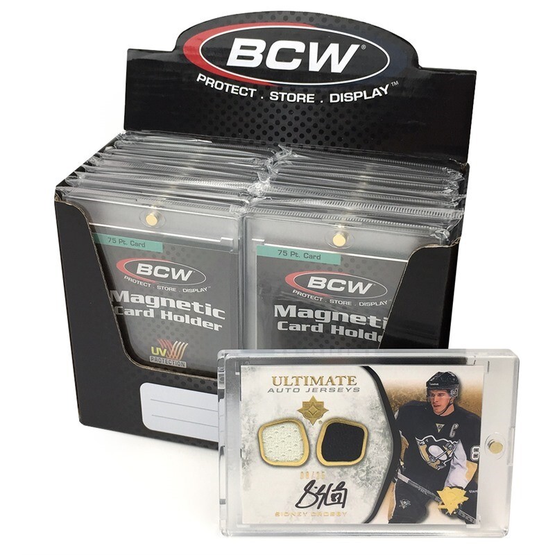 5 BCW 75 Point UV Protected Magnetic Thick Trading Card Holders