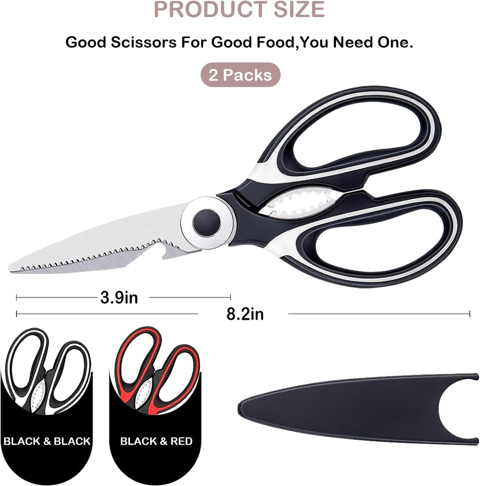 Kitchen Shears,Multifunctional Heavy Duty Kitchen Scissors - Ultra Sharp Stainle