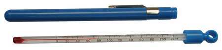 GRAINGER APPROVED 6DKD0 Glass Pocket Thermometer,0 to 220F 6DKD0