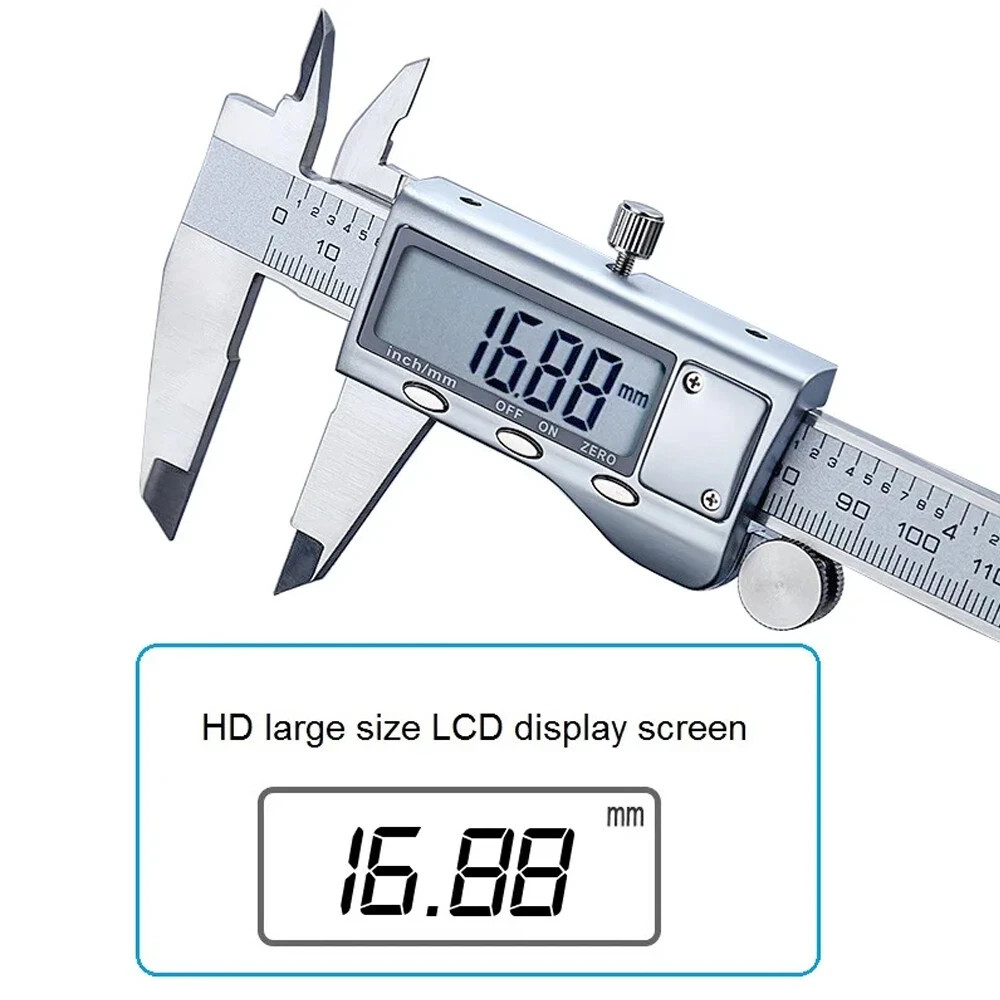 Digital Caliper Micrometer LCD Gauge Vernier Electronic Measuring Tool 6" 150mm