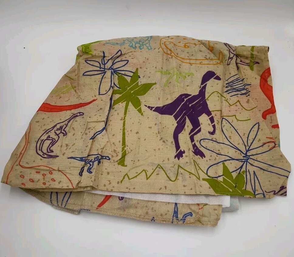 Dinosaurs Twin Bed Skirt Colorful Kids Bedding 13in Drop