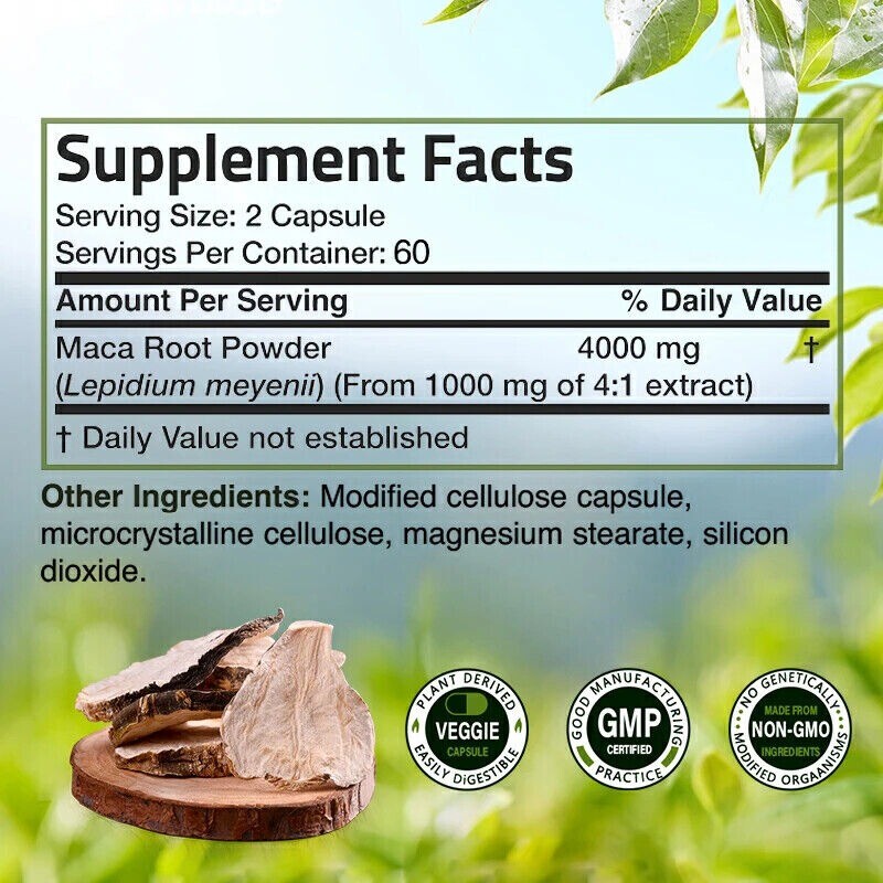 Maca Root - 4000 Mg Per Serving | Maca Root | Supports Energy and Stamina