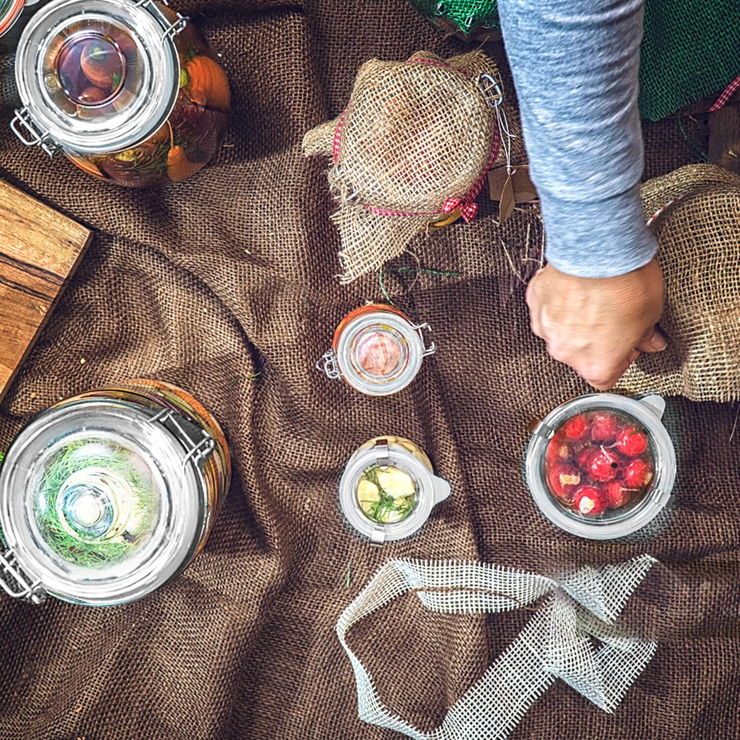 4 Piece Rubber Seal Ring for Glass Jars, Airtight Silicone Replacement Gasket