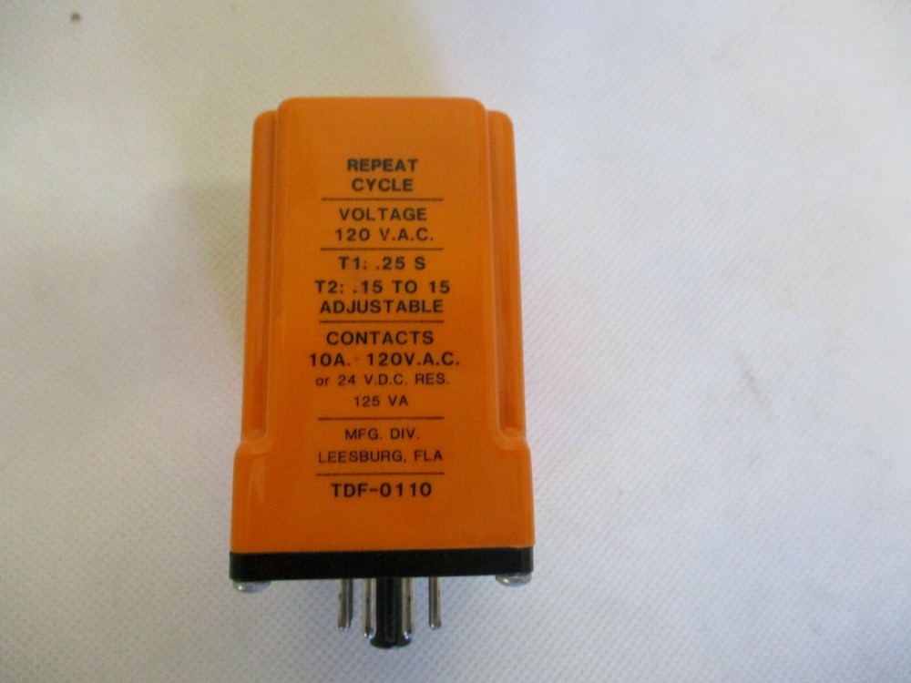 DIVERSIFIELD TDF-0110 TIME DELAY RELAY ADJUSTABLE