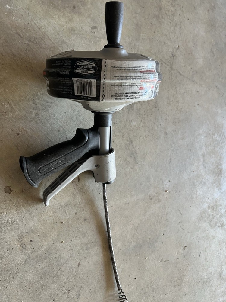 RIDGID Kwik-Spin+ Drain Auger 25 ft No Core Cable Hand Tool