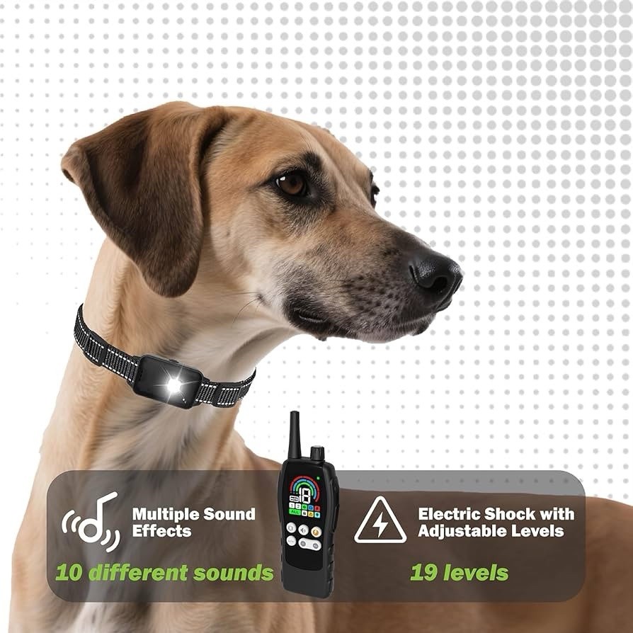 Dog Training Collar, 4 Modes, 5000ft Range, IP68 Waterproof, Rechargeable