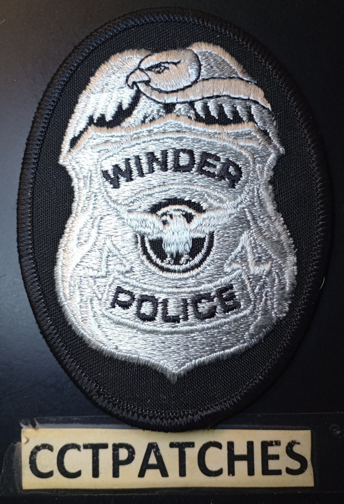 WINDER, GEORGIA POLICE (SILVER) SHOULDER PATCH GA