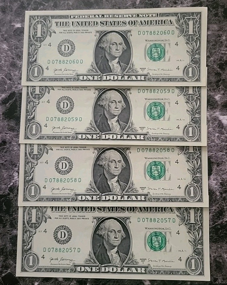 New $1 Dollar BILLS