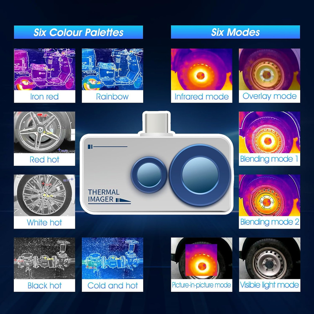 High-Resolution Dual-Spectrum Thermal Camera for Android - 640x480