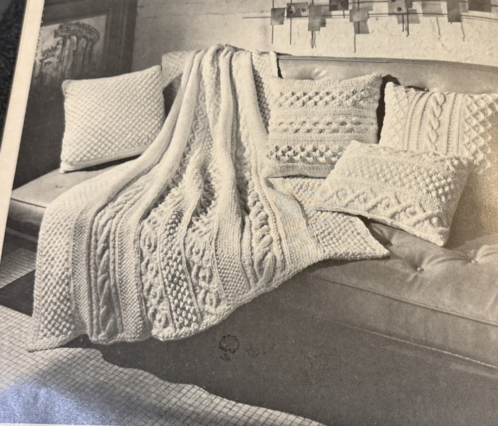 Vtg Rare Complete AFGHAN 1970 Pattern Bk
