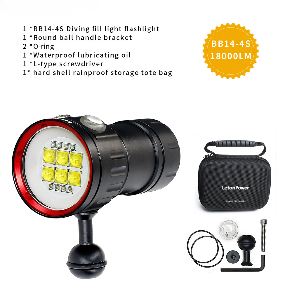 Professional Underwater Photography Light Highlight Lamp Diving Flashlight Torch